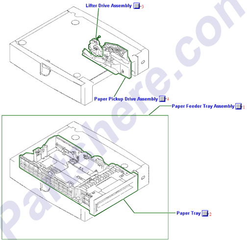 HP parts picture diagram for RM1-1760-020CN
